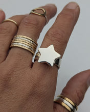 Load image into Gallery viewer, Sterling Silver star ring size R1/2 (US9)