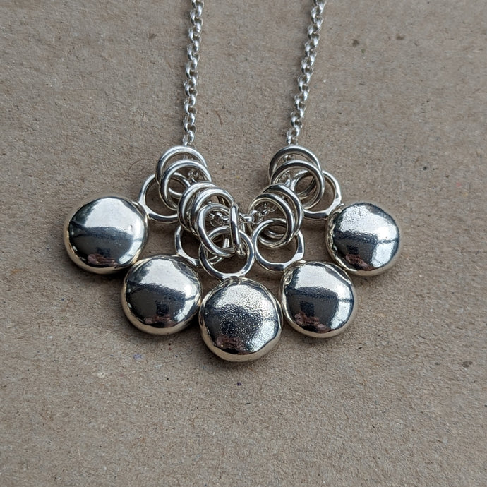 Sterling silver blob pendants