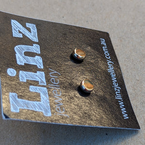 9ct rose gold squashed blob studs - small size