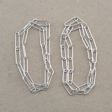 Load image into Gallery viewer, Sterling silver paper clip chain