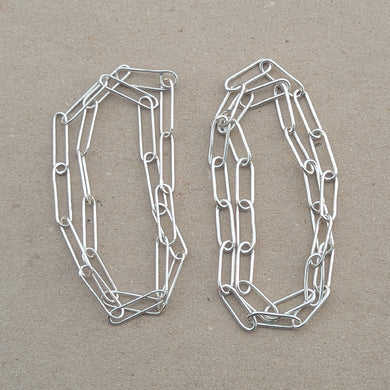 Sterling silver paper clip chain