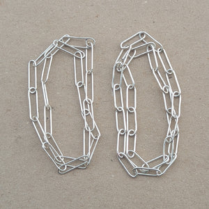 Sterling silver paper clip chain