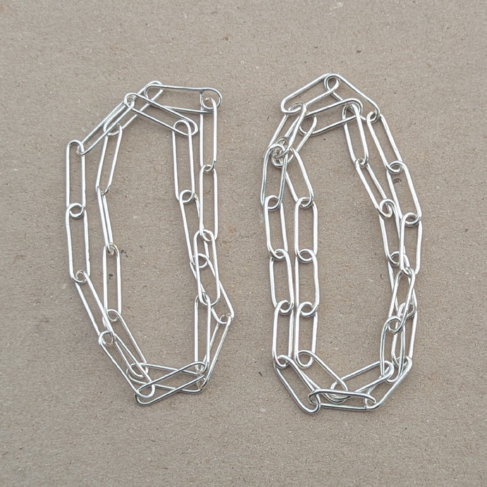 Sterling silver paper clip chain