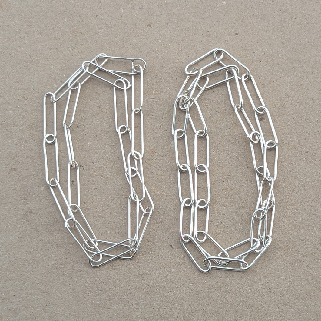 Sterling silver paper clip chain