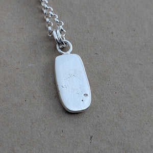 Sterling silver sand cast pendant