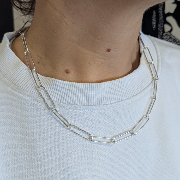 Sterling silver paper clip chain number 2