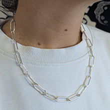 Load image into Gallery viewer, Sterling silver paper clip chain