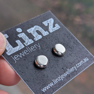 Sterling silver squashed blob studs number 3