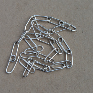 Sterling silver paper clip chain