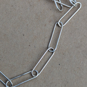 Sterling silver paper clip chain number 2