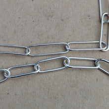 Load image into Gallery viewer, Sterling silver paper clip chain