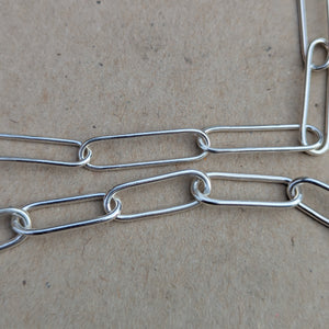 Sterling silver paper clip chain