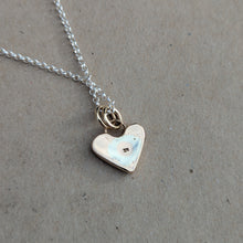 Load image into Gallery viewer, Solid 9ct yellow gold sand cast heart pendant