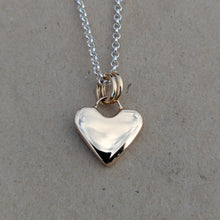 Load image into Gallery viewer, Solid 9ct yellow gold sand cast heart pendant