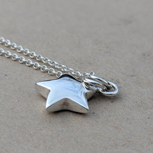 Load image into Gallery viewer, Sterling silver sand cast star pendant