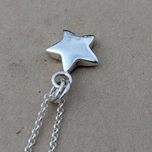 Load image into Gallery viewer, Sterling silver sand cast star pendant