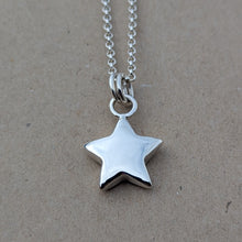 Load image into Gallery viewer, Sterling silver sand cast star pendant