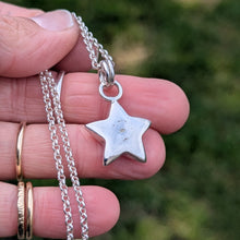 Load image into Gallery viewer, Sterling silver sand cast star pendant