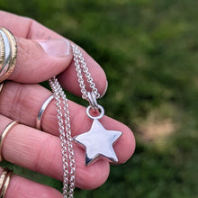 Load image into Gallery viewer, Sterling silver sand cast star pendant