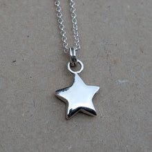 Load image into Gallery viewer, Sterling silver sand cast star pendant