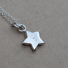 Load image into Gallery viewer, Sterling silver sand cast star pendant