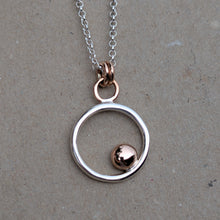 Load image into Gallery viewer, 9ct rose gold blob circle pendant