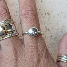 Load image into Gallery viewer, Sterling silver blob stacking ring size S