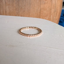 Load image into Gallery viewer, 9ct rose gold beaded band stacking ring Size P 1/2 (US 7 3/4)