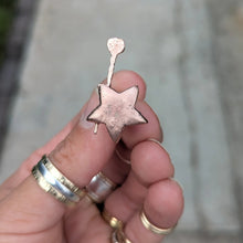 Load image into Gallery viewer, 9ct solid rose gold sand cast star pendant