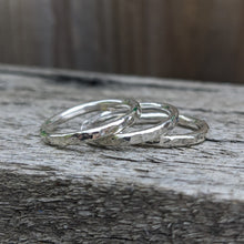 Load image into Gallery viewer, Sterling silver hammered stacker