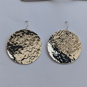 Sterling silver lightweight hammered earrings