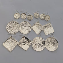 Load image into Gallery viewer, Sterling silver hammered earrings