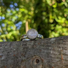 Load image into Gallery viewer, Sterling Silver moonstone ring size R