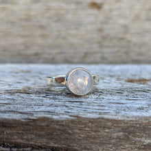 Load image into Gallery viewer, Sterling Silver moonstone ring size R