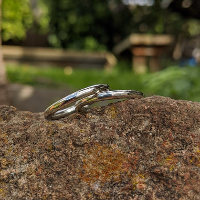 Sterling silver plain finish stacker