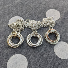 Load image into Gallery viewer, 5 ring pendant with 9ct yellow gold beaded ring