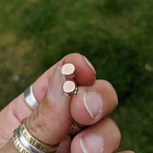 Load image into Gallery viewer, 9ct rose gold squashed blob studs