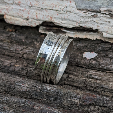 Sterling silver spinning ring size Q 1/2