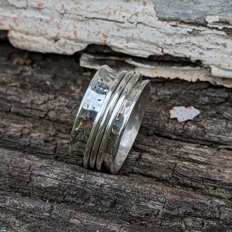 Sterling silver spinning ring size Q 1/2