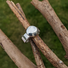 Load image into Gallery viewer, Sterling Silver blob ring size P 1/2