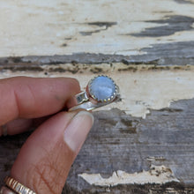 Load image into Gallery viewer, Sterling Silver moonstone ring size Q