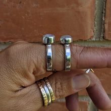 Load image into Gallery viewer, Sterling Silver moonstone ring size Q