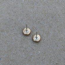 Load image into Gallery viewer, 9ct yellow gold squashed blob studs