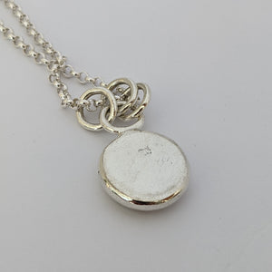 Sterling silver large squashed blob pendant (number 1)