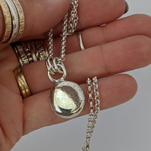 Load image into Gallery viewer, Sterling silver large squashed blob pendant (number 1)