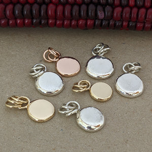 9ct rose gold large squashed blob pendant