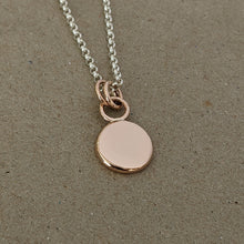 Load image into Gallery viewer, 9ct rose gold large squashed blob pendant