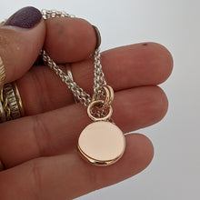 Load image into Gallery viewer, 9ct rose gold large squashed blob pendant