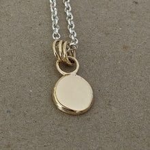 Load image into Gallery viewer, 9ct yellow gold large squashed blob pendant