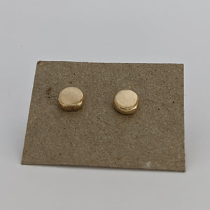 9ct yellow gold squashed blob studs
